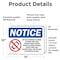 Signmission No Cell Phones Allowed In Work Sign With Symbol, 14 in W x Rectangle, Vinyl Decal OS-2PACK-NS-D-1014-L-14420 - alternate 2